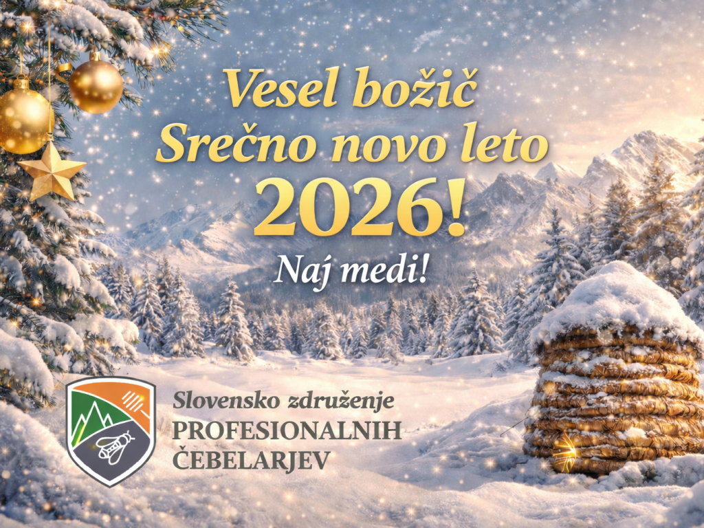 Vesel božič in srečno, zdravo ter MEDENO novo leto 2026!